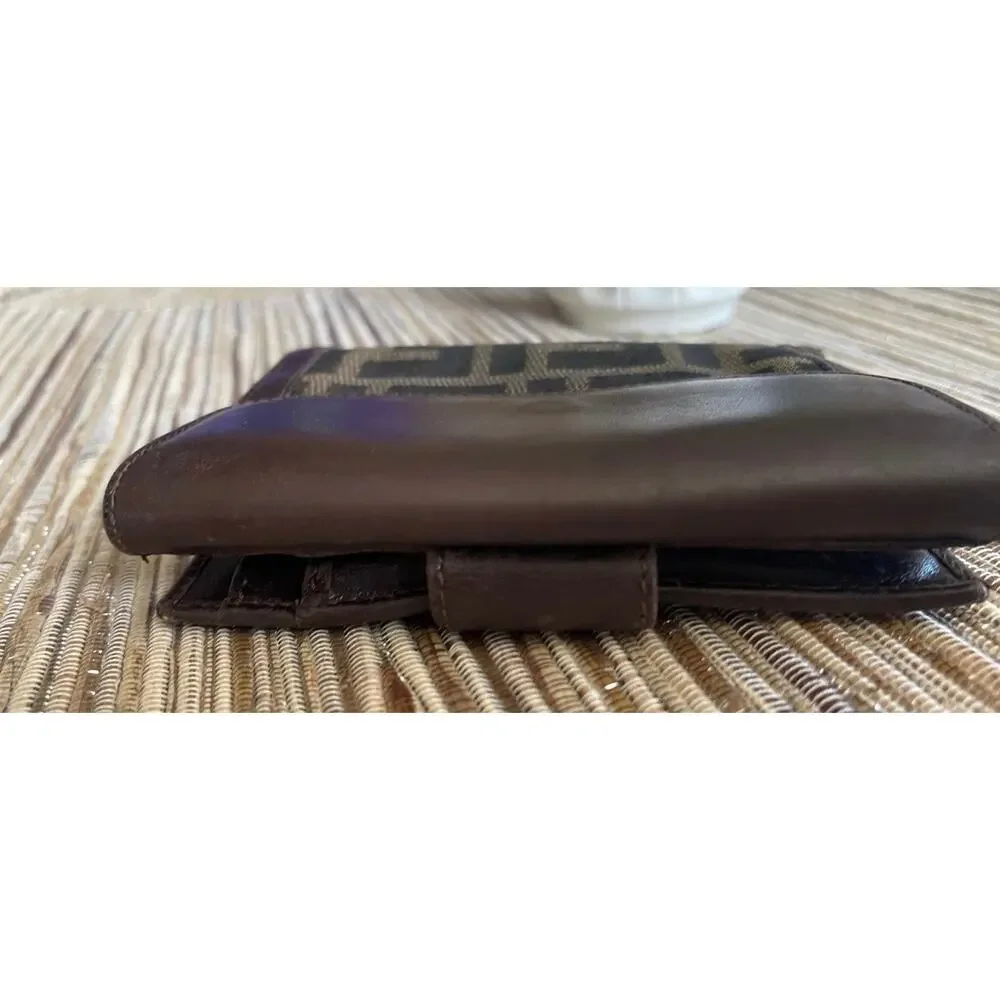 Fendi Zucca Print brown bifold wallet